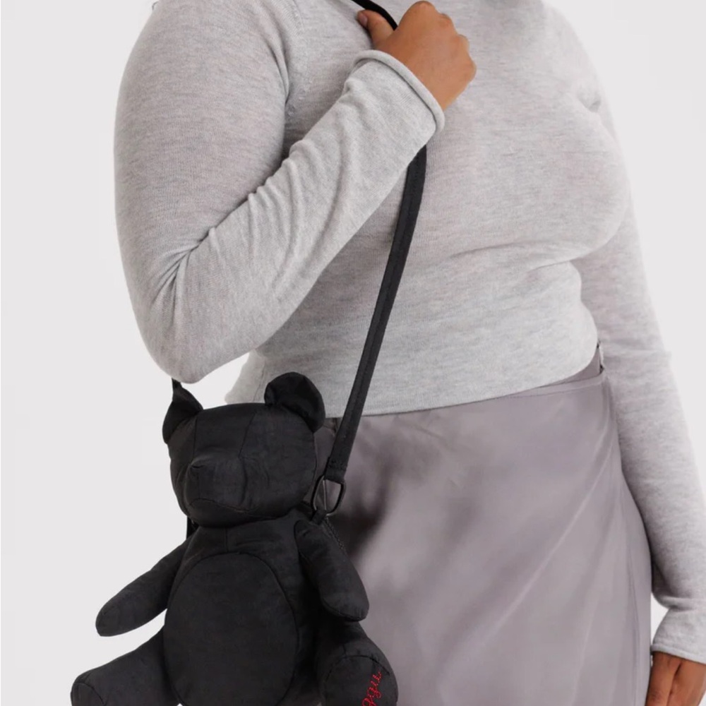 Black Teddy Bear Baggu *new* - Picture 3 of 4